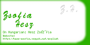 zsofia hesz business card